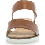 Gabor - Bruine Sandalen - Gladleer - G-breedte - 25 mm Sleehak