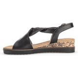 GABOR - Sandalen - Zwart - Met Riem - Sleehak