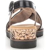 GABOR - Sandalen - Zwart - Met Riem - Sleehak
