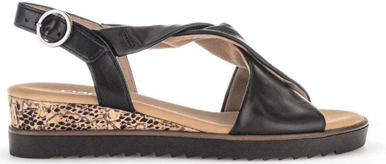 GABOR - Sandalen - Zwart - Met Riem - Sleehak