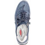 Gabor - Rollingsoft Sneakers - Blauw - Velours - Ademend - Verwijderbare Binnenzool - Ritssluiting - Vetersluiting
