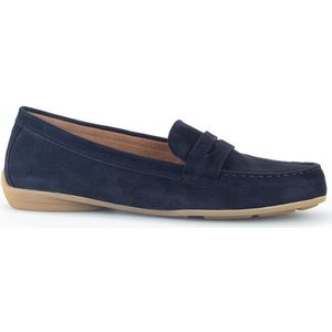 Gabor - Mocassin - Blauw - Suède - Flexibele Rubber Zool