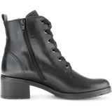 Gabor - Veterlaarsjes - Zwart - Leer - G-wijdte - Hak 40 mm