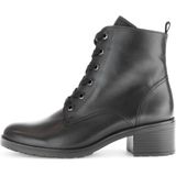 Gabor - Veterlaarsjes - Zwart - Leer - G-wijdte - Hak 40 mm