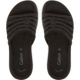 Gabor - Slippers - Zwart - Plateauhak - Open Neus - Best Fitting