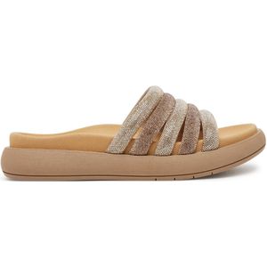 Gabor - Slippers - Goudkleur-rozegoudkleur - Plateauhak - Open Neus