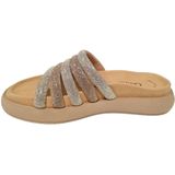 Gabor - Slippers - Goudkleur-rozegoudkleur - Plateauhak - Open Neus