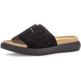 Gabor - Slippers - Zwart - Plateauhak - Klittenbandsluiting