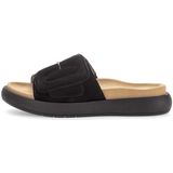Gabor - Slippers - Zwart - Plateauhak - Klittenbandsluiting