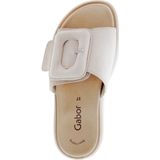 Gabor - Slippers - Lichtbeige - Plateauhak - Klittenbandsluiting