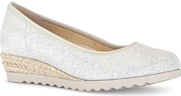 Gabor - Lizard Cheope Bianco/Oro - Ballerina's - Off-white/Ecru