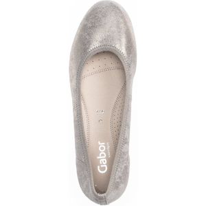 Gabor - Ballerina's - Geel - Leer - Beige-Gouden Metallic