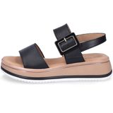 Gabor - Dames - Sandalen - Zwart - Leder - Chunky Plateauzool