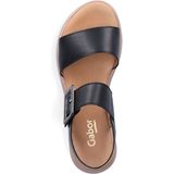 Gabor - Sandalen - Zwart - Leder - Chunky Plateauzool