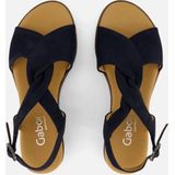 Gabor - Sandalen - Blauw - Nubuck - Verstelbare Gesp - Rubber Zool