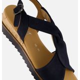 Gabor - Sandalen - Blauw - Nubuck - Verstelbare Gesp - Rubber Zool