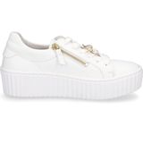 Gabor - Sneakers - Wit - Glad Leer - Uitneembare Binnenzool - Functionele Ritsen