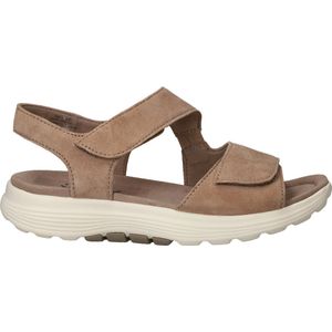 Gabor - Rollingsoft - Sandalen - Taupe - Suède - Klittenbandsluiting