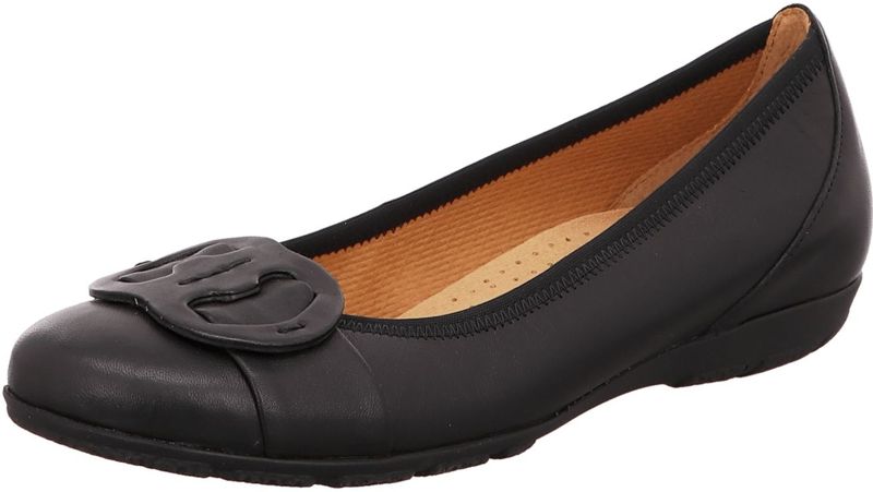 Gabor Ballerina, flache Schuhe, Slipper mit Hovercraft Luftkammern-Laufsohle