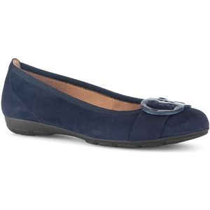 Instappers - Donkerblauw - Platte Schoenen - Elastiek Sluiting - Sleehak