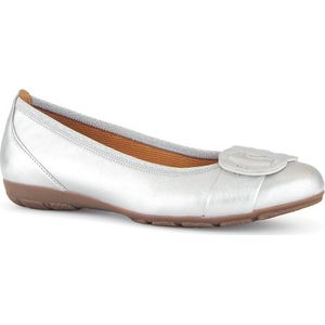 Gabor - Ballerina's - Zilverkleur - Metallic - Platte Instappers met Hovercraft Zool