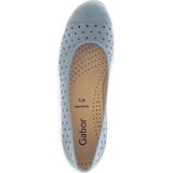 Comfort wijde ballerina's van geperforeerd leer