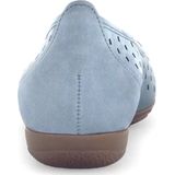 Comfort wijde ballerina's van geperforeerd leer