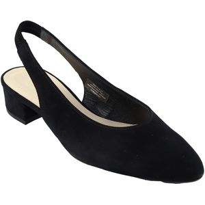 Gabor - Pumps - Zwart - Suède - Elastische Band - V-vormige Kraag