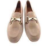 Gabor Dames Loafers - Beige - Suède - Comfortabel Model met Goudkleurig Element