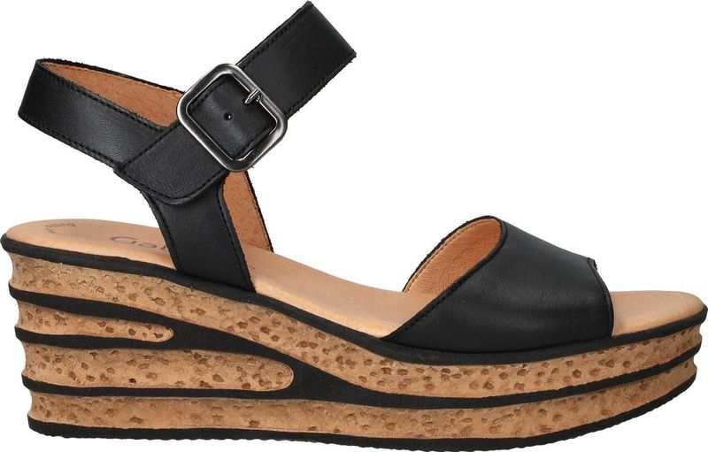 Gabor - 651 - Sandalen - Zwart - Met Sleehak
