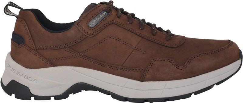 Gabor - Pius - Sneakers - Bruin - Nubuckleer - Vetersluiting