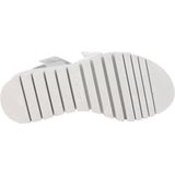 Gabor - Zilveren Sandalen - Grijs - Leer - Drievoudige Klittenbandsluiting