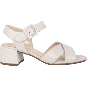 Gabor - Hoge Hak Sandalen - Grijs - Metallic Leer - Open Teen