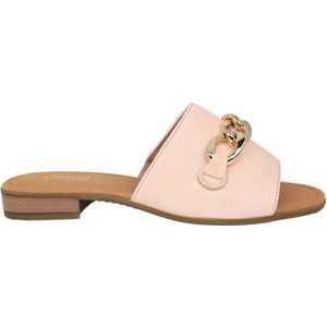 Gabor - Dames Slippers - Roze - Leer - Open Teen - Gemakkelijk Aan Te Trekken