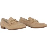 Gabor - Schoenen - Beige - Suède - Loafers met Elastische Sluiting