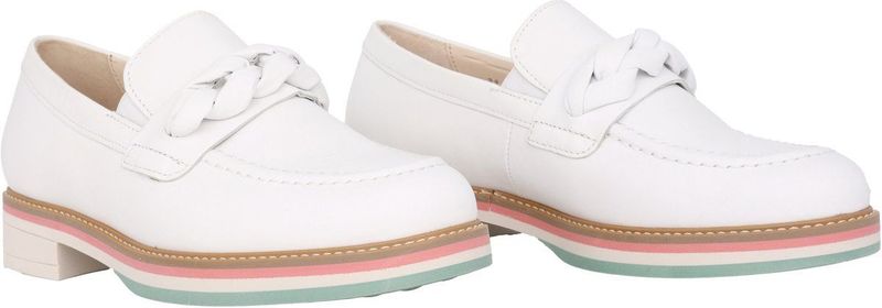 Gabor - Damesloafers - Wit - Leer - Slip-on Sluiting - Verwijderbaar Voetbed