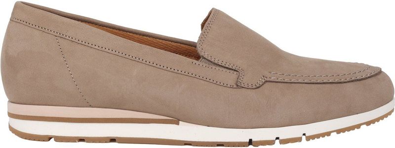 Gabor - Damesloafer - Beige - Nubuck - Slip-on sluiting