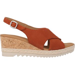 Gabor - 62.831.49 - Dames Sandaal - Bruin - Nubuck Leer - Gespsluiting