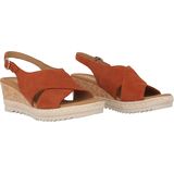 Gabor - 62.831.49 - Dames Sandaal - Bruin - Nubuck Leer - Gespsluiting
