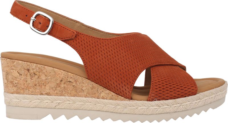 Gabor - 62.831.49 - Dames Sandaal - Bruin - Nubuck Leer - Gespsluiting