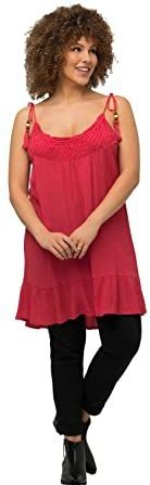 Ulla Popken - Blouse - Framboos - Mouwloos - Normale Pasvorm