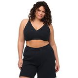 Ulla Popken - BH-top - Marineblauw - Grote Maten - 42/44 NL