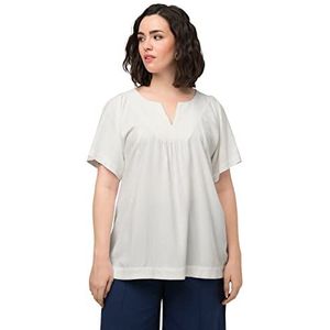 Ulla Popken, Dames, grote maten, linnen mix-tuniek, gebroken wit, 42