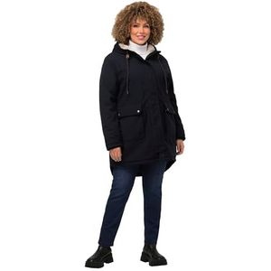 Ulla Popken Hyprar functionele jas voor dames met teddyvoering, marineblauw, 50-52 grote maten