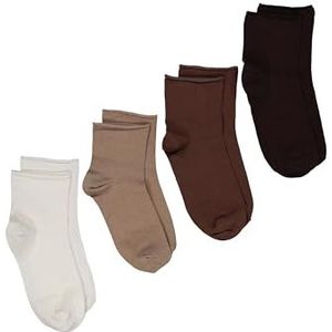 Ulla Popken, Dames, grote maten, pak van 4 kousen, brede schacht, bamboe-viscose, Meerkleurig, Eén Maat