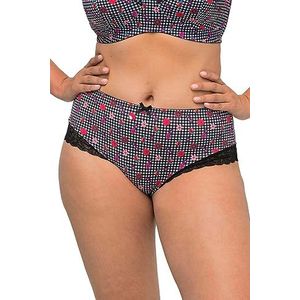 Ulla Popken, Dames, grote maten, brief, Houndstooth, zwart, 50/52/grote maten