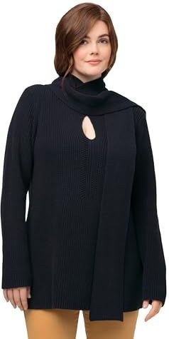 Ulla Popken - Trui - Nachtblauw - Lange Mouw - Normale Pasvorm