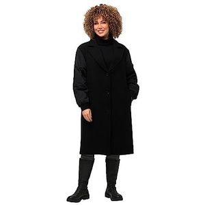 Ulla Popken Damesjas met mouwen, zwart, 50-52