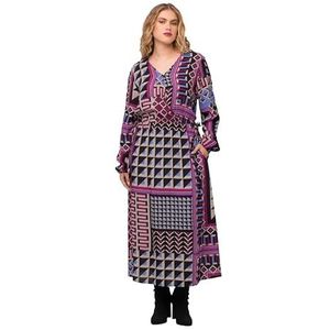 Ulla Popken Robe imprimée pour femme, prune, 60-62/grande taille