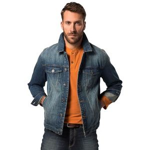 JP 1880 Heren grote maten grote maten Menswear L-8XL jeansjas, borstzakken, knoopsluiting, tot 8 XL 826234, Denim Blauw, L